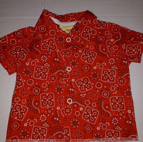 Vintage 70's-80's boys overalls shirt set. - Picture 4 of 6